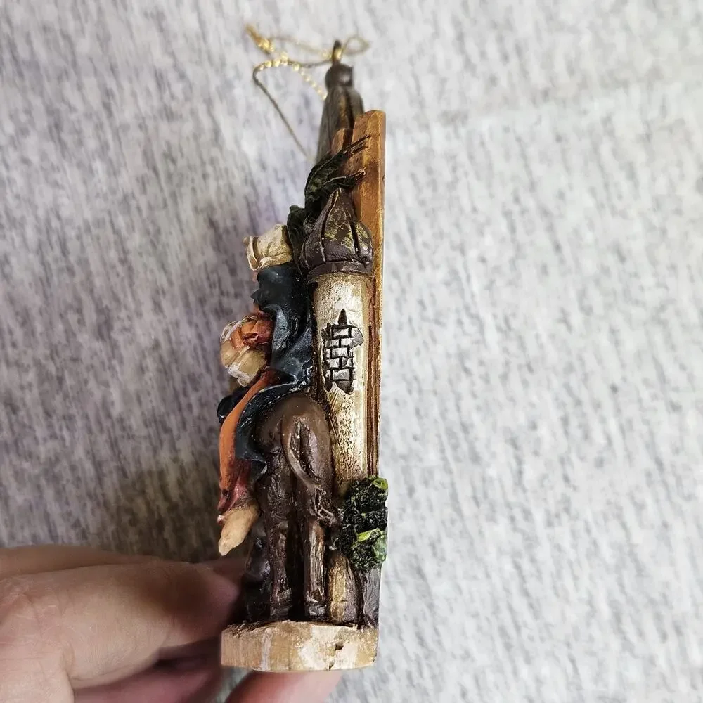VTG Christmas Ornament Holy Family Flight From Egypt Nativity Resin Baby Jesus
